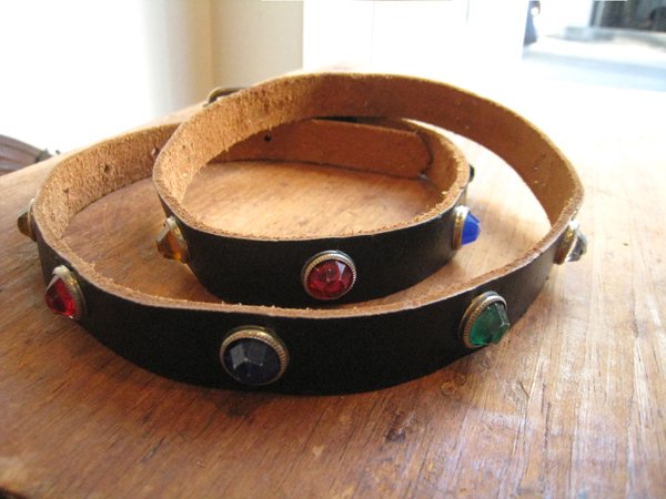 50-60's Studs Belt Black Leather - Spring Store by rightyright