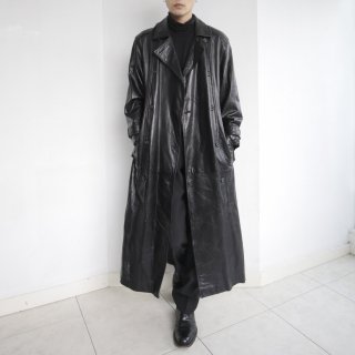 old leather trench coat