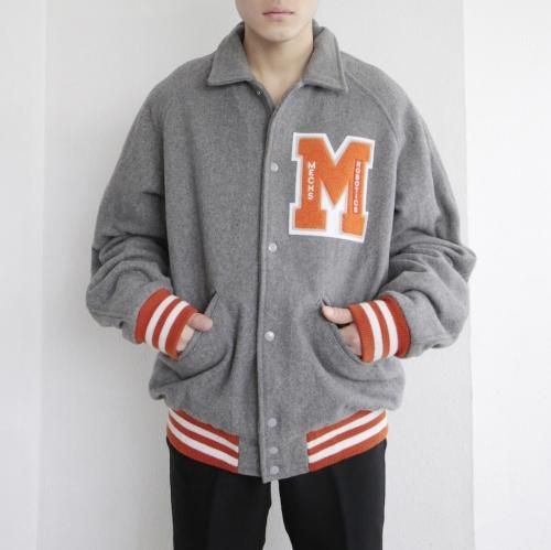 Melton wool varsity jacket Clearance