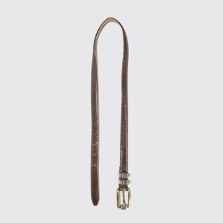 vintage metal narrow leather belt
