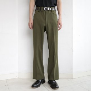 vintage flare poly trousers