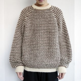 old waffle wool sweater