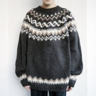 vintage hand knit fair isle sweater