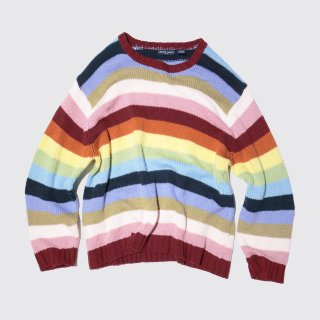vintage multi border sweater