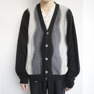 vintage irregular pattern cardigan
