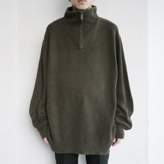 vintage loose half zip sweater