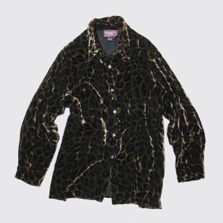vintage leopard velour shirt