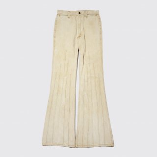 vintage pleat stitch flare trousers