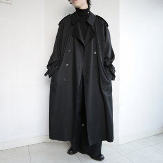 vintage gabardine super long trench coat