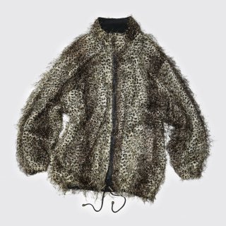 vintage reversible shaggy leopard jacket