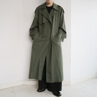 vintage gabardine long trench coat