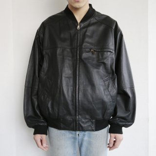 vintage leather bomber jacket