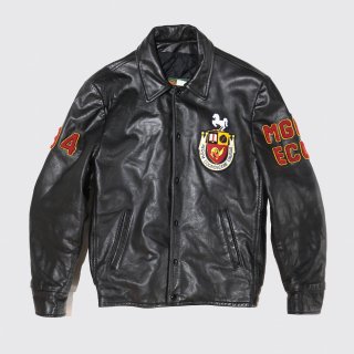 vintage guelph unv. leather varsity jacket