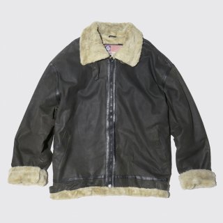 vintage type b-3 loose faux mouton jacket