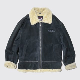 vintage phatfarm type b-3 loose faux mouton jacket 