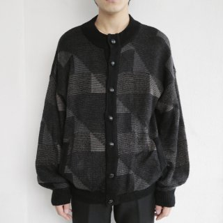 vintage geometry knit jacket