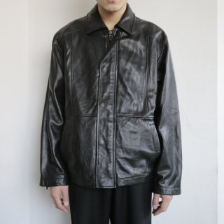 vintage fly front leather jacket