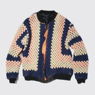 remake crochet reversible ma-1 jacket