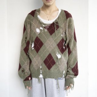 vintage broken argyle sweater , body-polo ralph lauren