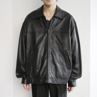 vintage zipped leather jacket