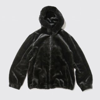 vintage faux fur hoodie