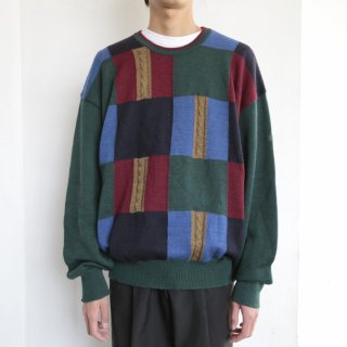 vintage multi panel sweater
