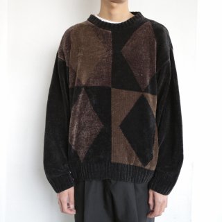 vintage rombus acrylic sweater