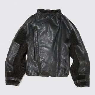 vintage leather/knit jacket