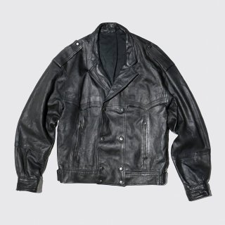vintage double breasted leather jacket