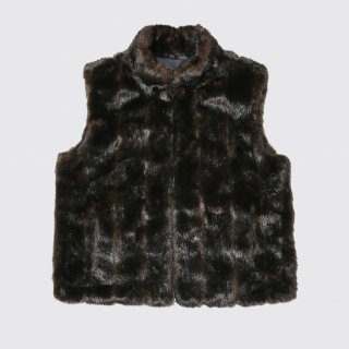 vintage faux fur vest