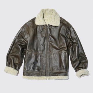 vintage type b-3 faux mouton jacket , reversible
