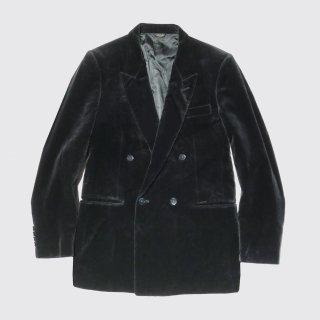 vintage velvet double breasted tailored jacket