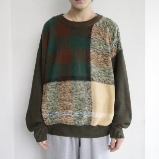 vintage multi color loose sweater 