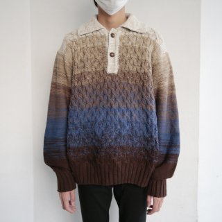 vintage gradation polo sweater 