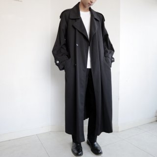 vintage gabardine long trench coat with liner