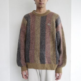 vintage lacoste herringbone sweater