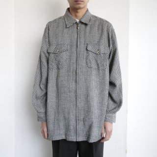 vintage houndstooth zipped shirt