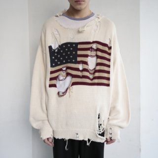 vintage broken flag sweater 