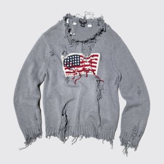 vintage broken flag sweater