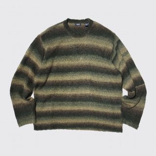 vintage izod loose border sweater