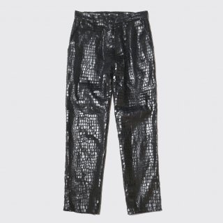 vintage croc pattern trousers