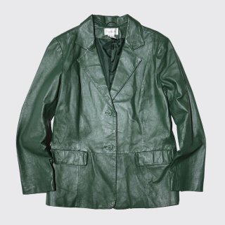 vintage single leather tailored jacket