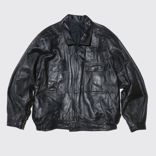 vintage loose leather jacket