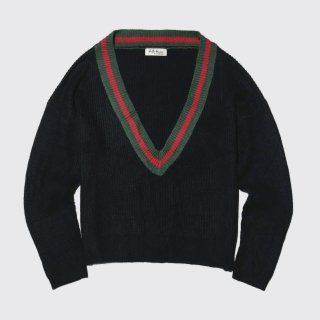 vintage sherry line deep v sweater