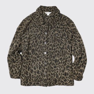 vintage leopard jacquard jacket