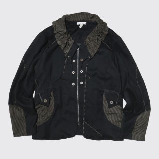 vintage draping zipped jacket