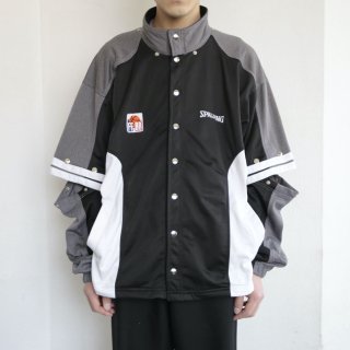 vintage 90's spalding detachable sleeve track jacket