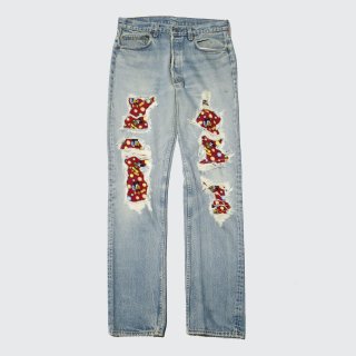 vintage 80's levi's501 crash jeans
