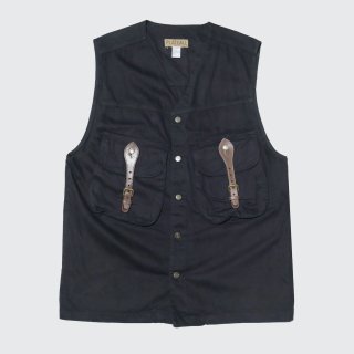 vintage belted pocket vest