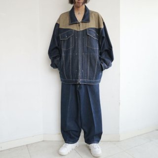 vintage barcode jeans zipped baggy set up